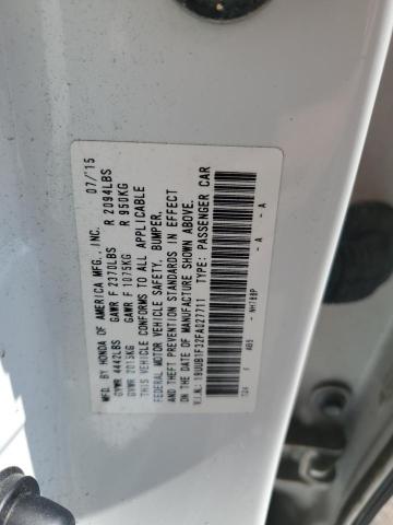 19UUB1F32FA027711 - 2015 ACURA TLX WHITE photo 12