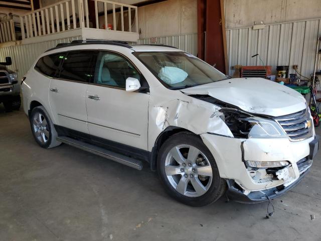 1GNKRJKDXFJ228926 - 2015 CHEVROLET TRAVERSE LTZ WHITE photo 4