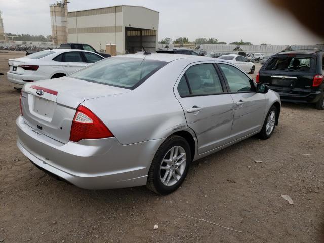 3FAHP0GA4CR248369 - 2012 FORD FUSION S SILVER photo 3