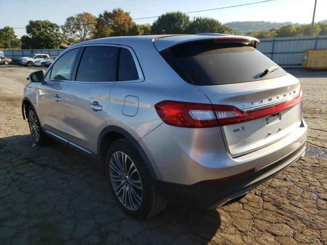 2LMTJ6LPXGBL54395 - 2016 LINCOLN MKX RESERVE فضي صورة 3