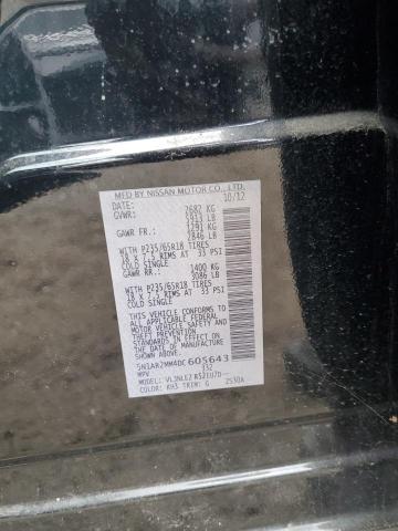 5N1AR2MM4DC605643 - 2013 NISSAN PATHFINDER S BLACK photo 12