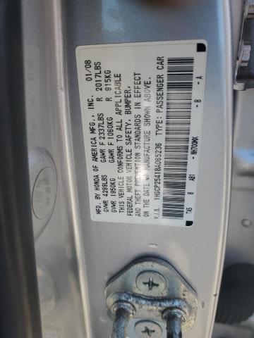 1HGCP25418A065236 - 2008 HONDA ACCORD LXP SILVER photo 12