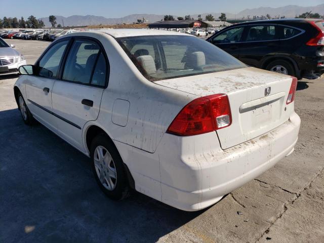 2HGES16344H614172 - 2004 HONDA CIVIC DX VP თეთრი ფოტო 2