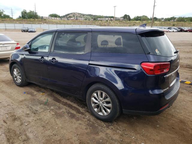 KNDMB5C12K6542326 - 2019 KIA SEDONA LX BLUE photo 2