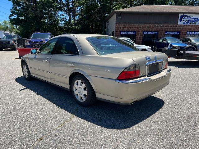 1LNHM86S54Y684237 - 2004 LINCOLN LS 金色 照片 3