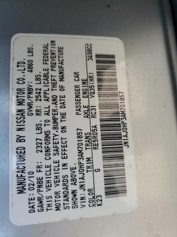 JN1AJ0HP3AM701857 - 2010 INFINITI EX35 BASE Արծաթագույն լուսանկար 12