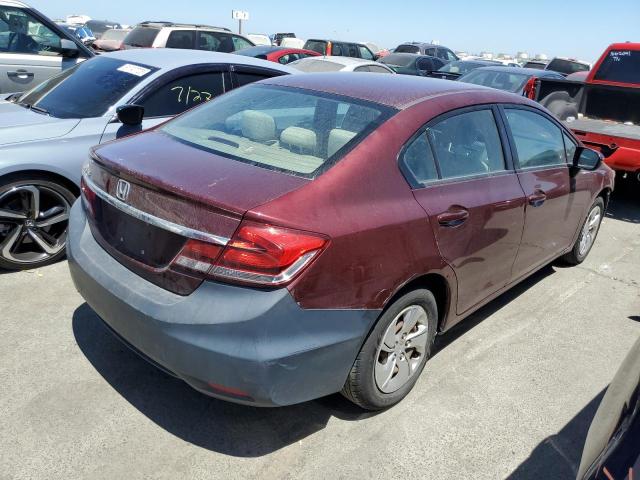 2HGFB2F58FH539393 - 2015 HONDA CIVIC LX RED photo 3