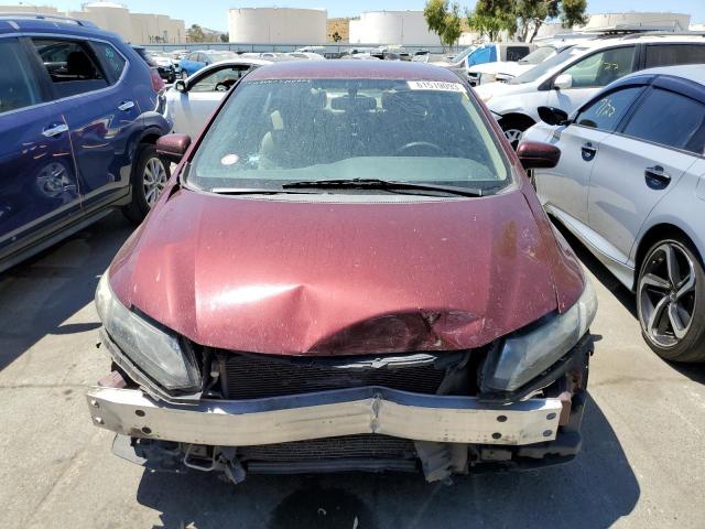 2HGFB2F58FH539393 - 2015 HONDA CIVIC LX RED photo 5