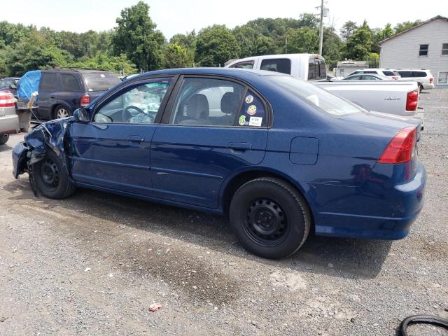 2HGES16435H621513 - 2005 HONDA CIVIC DX BLUE photo 2