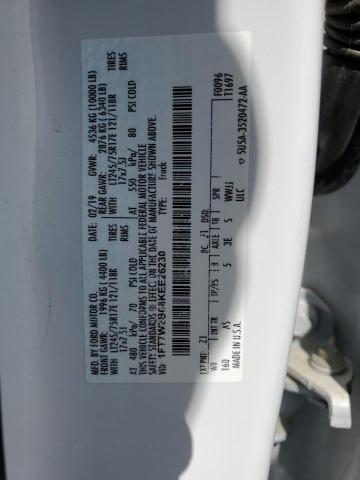 1FT7W2B68KEE26230 - 2019 FORD F250 SUPER DUTY WHITE photo 12