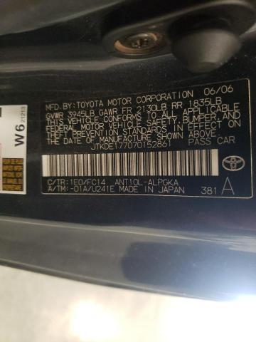 JTKDE177070152861 - 2007 TOYOTA SCION TC 石墨色 照片 12