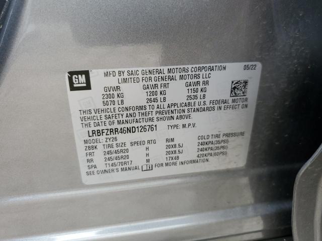 LRBFZRR46ND126761 - 2022 BUICK ENVISION AVENIR SILVER photo 13