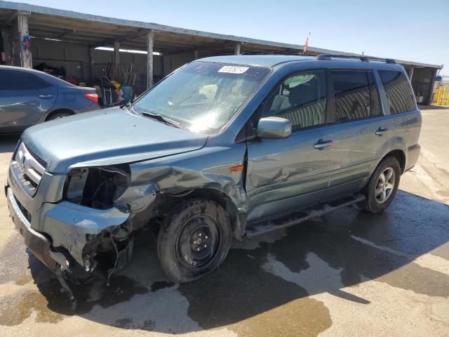 5FNYF28457B028649 - 2007 HONDA PILOT EX BLUE photo 1