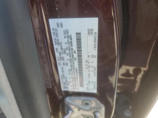 5LMCJ2D99HUL40663 - 2017 LINCOLN MKC SELECT برغندي صورة 12