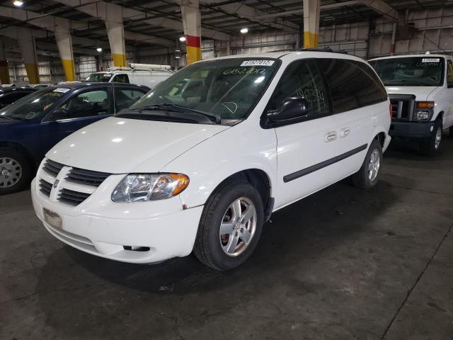 1D4GP45R35B325054 - 2005 DODGE CARAVAN SXT WHITE photo 2