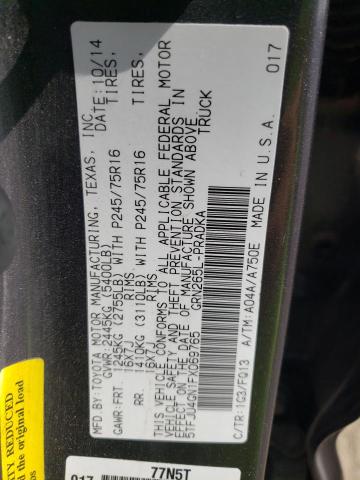 5TFJU4GN1FX069765 - 2015 TOYOTA TACOMA DOUBLE CAB PRERUNNER GRAY photo 12