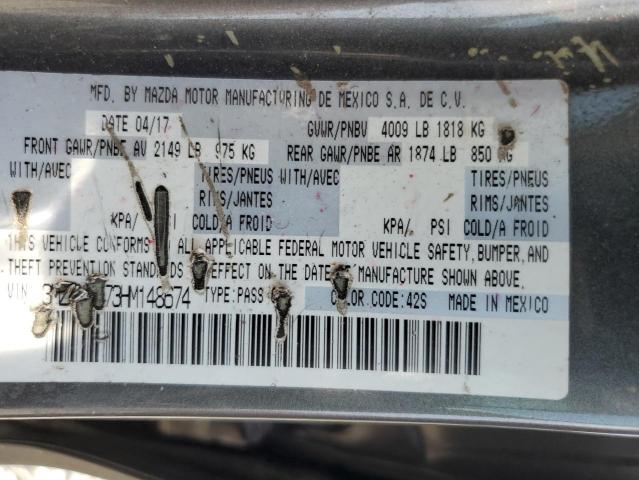 3MZBN1L73HM148674 - 2017 MAZDA 3 TOURING 灰色 照片 13