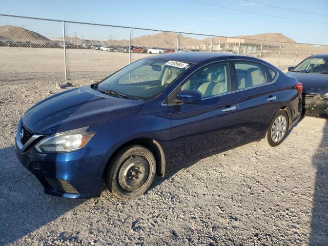 3N1AB7AP3HY211443 - 2017 NISSAN SENTRA S BLUE photo 1