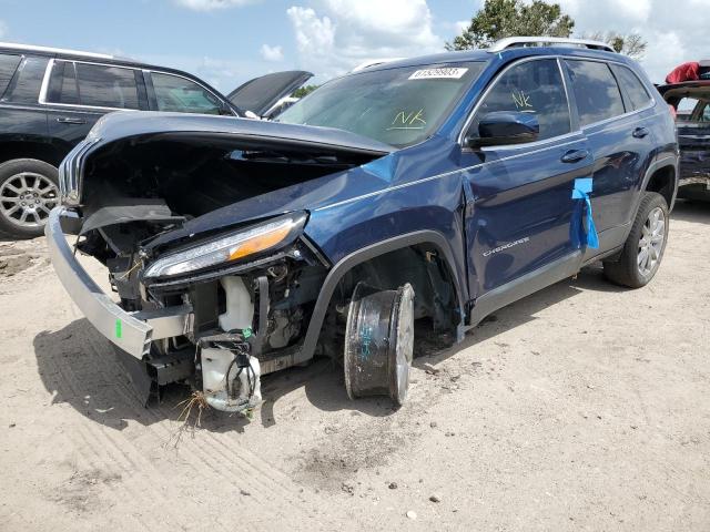 1C4PJLDB9JD553779 - 2018 JEEP CHEROKEE LIMITED BLUE photo 1