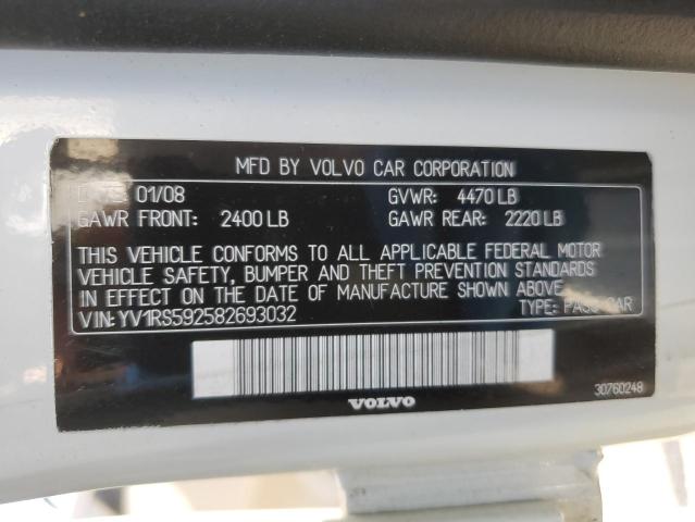 YV1RS592582693032 - 2008 VOLVO S60 2.5T WHITE photo 12