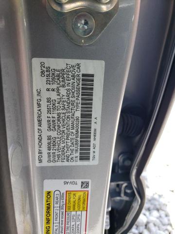 19UUB5F60MA000280 - 2021 ACURA TLX ADVANCE 银色 照片 12