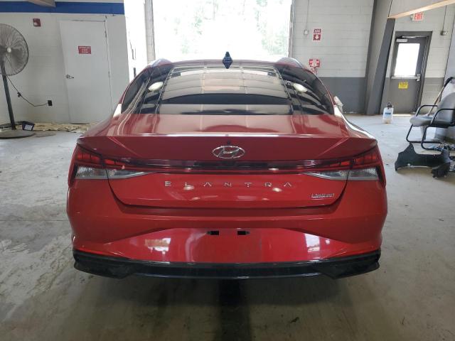 5NPLP4AG8NH059514 - 2022 HYUNDAI ELANTRA LIMITED RED photo 6