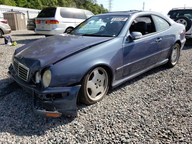 WDBLJ74G21F180136 - 2001 MERCEDES-BENZ CLK 55 AMG BLUE photo 1