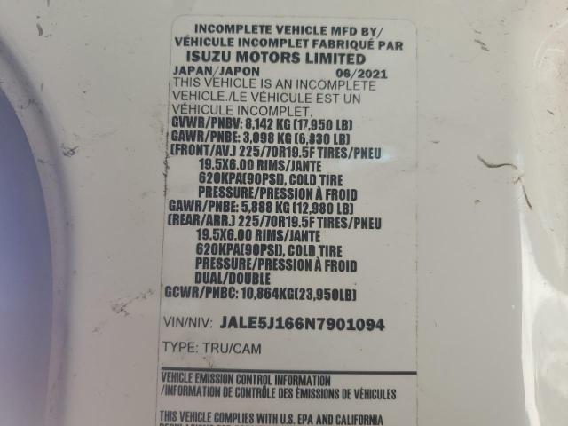 JALE5J166N7901094 - 2022 ISUZU NQR 白色 照片 13