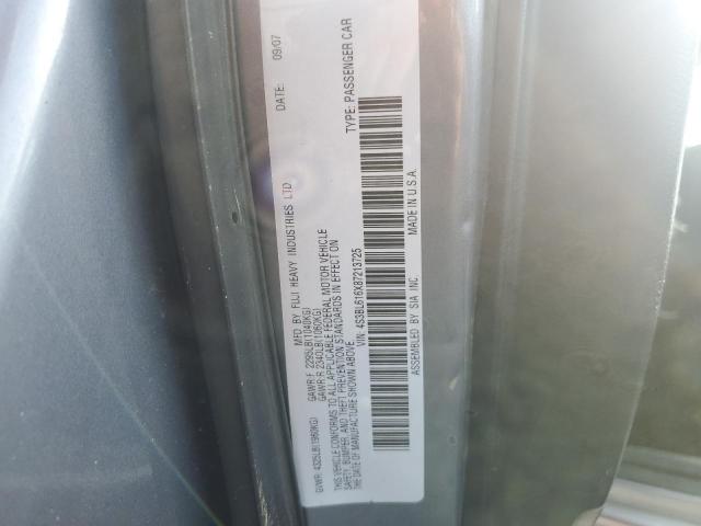 4S3BL616X87213725 - 2008 SUBARU LEGACY 2.5I GRAY photo 12