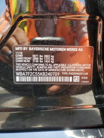 WBA7F2C55KB240701 - 2019 BMW ALPINA B7 XI Qara foto 12