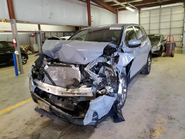5FNYF7H54NB000537 - 2022 HONDA PASSPORT EXL GRAY photo 2