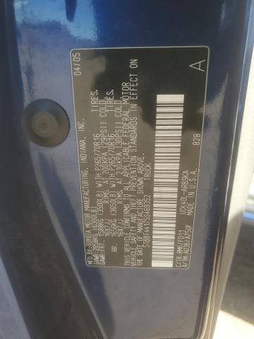 5TBBT44175S469352 - 2005 TOYOTA TUNDRA ACCESS CAB SR5 BLUE photo 12