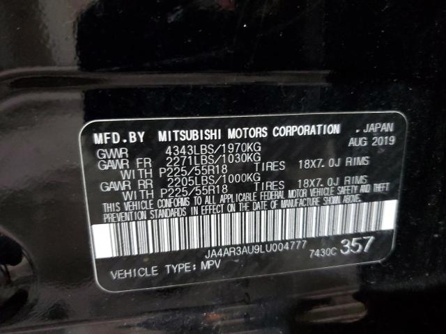 JA4AR3AU9LU004777 - 2020 MITSUBISHI OUTLANDER ES أسود صورة 13