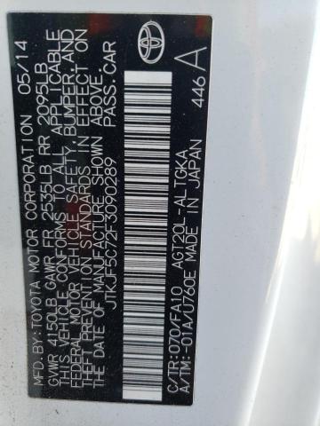 JTKJF5C72F3090289 - 2015 TOYOTA SCION TC 白色 照片 13