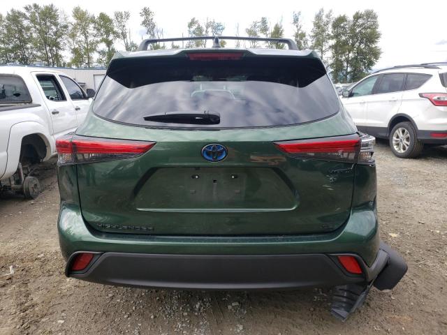 5TDBBRCHXPS565100 - 2023 TOYOTA HIGHLANDER HYBRID LE GREEN photo 6