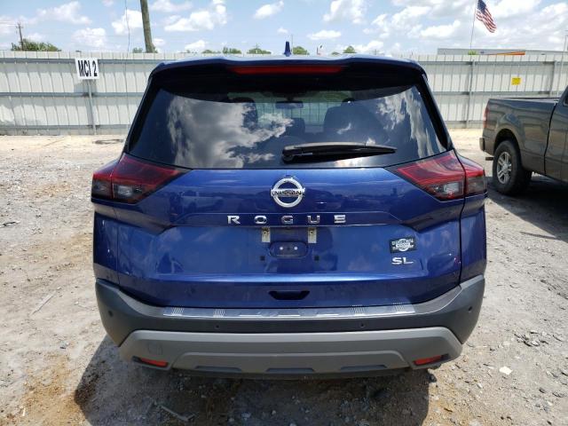 5N1AT3CA4MC748302 - 2021 NISSAN ROGUE SL BLUE photo 6