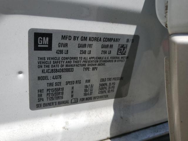 KL4CJBSB4DB200033 - 2013 BUICK ENCORE CONVENIENCE 白色 照片 13