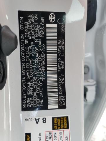 JTDBCMFE5R3064766 - 2024 TOYOTA COROLLA LE WHITE photo 12