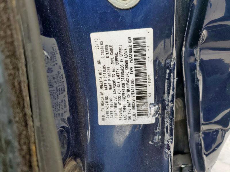 1HGCR2F57EA027085 - 2014 HONDA ACCORD SPORT 蓝色 照片 12