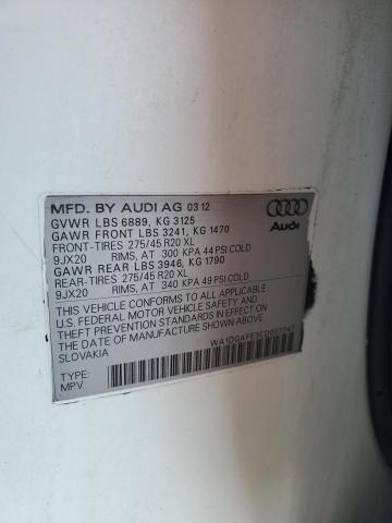 WA1DGAFE3CD007747 - 2012 AUDI Q7 PRESTIGE WHITE photo 13