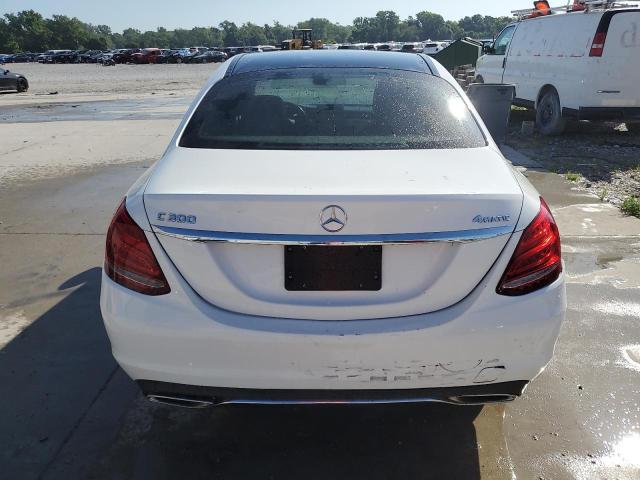 55SWF4KB0HU187797 - 2017 MERCEDES-BENZ C 300 4MATIC WHITE photo 6