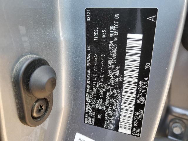 5TDHZRAH9MS060783 - 2021 TOYOTA HIGHLANDER XLE BLUE photo 13