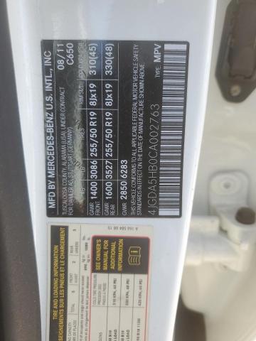 4JGDA5HB0CA002763 - 2012 MERCEDES-BENZ ML 350 4MATIC WHITE photo 13