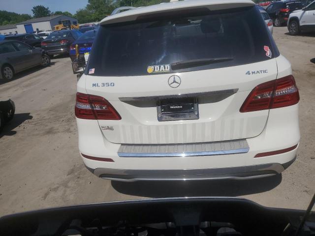 4JGDA5HB0CA002763 - 2012 MERCEDES-BENZ ML 350 4MATIC WHITE photo 6