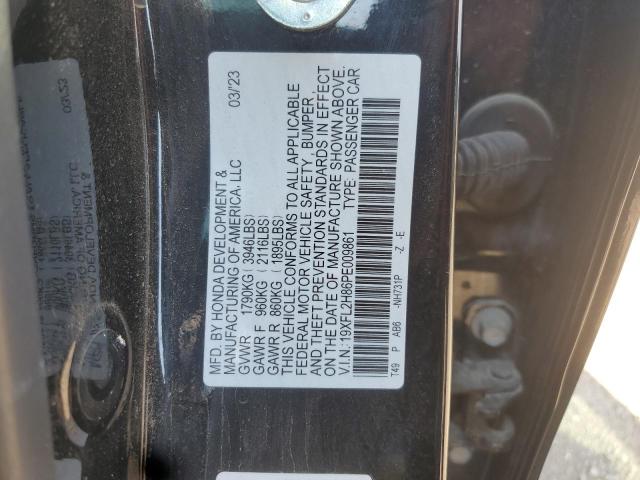 19XFL2H86PE009861 - 2023 HONDA CIVIC SPORT 黑色 照片 12