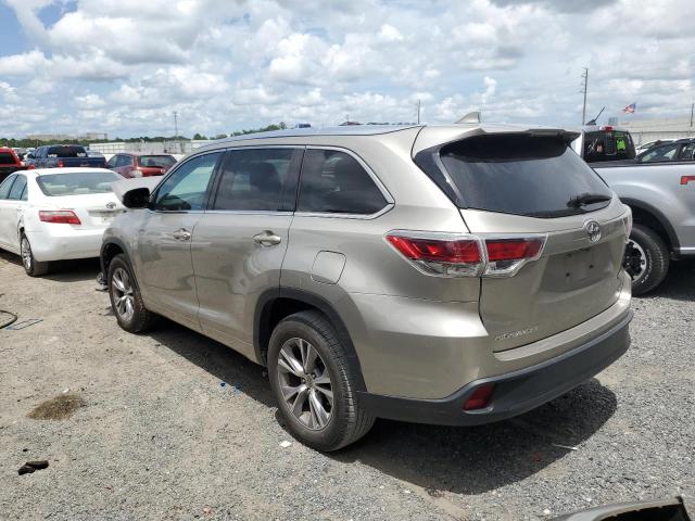5TDKKRFH6ES020035 - 2014 TOYOTA HIGHLANDER XLE Beige Foto 2