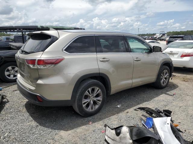 5TDKKRFH6ES020035 - 2014 TOYOTA HIGHLANDER XLE Beige Foto 3