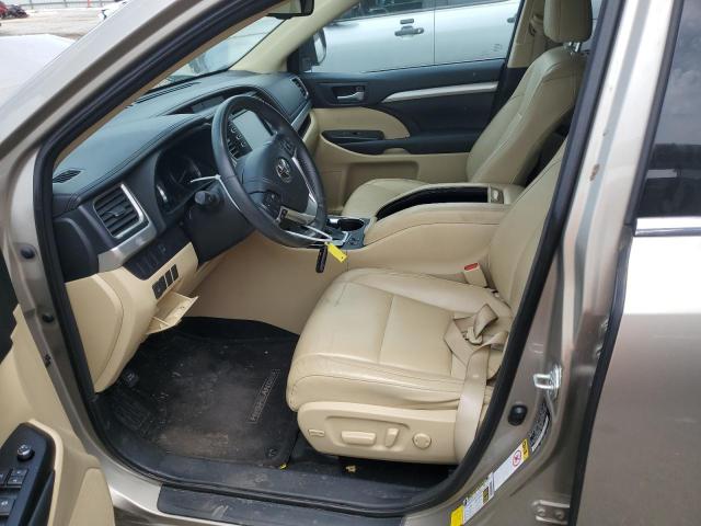 5TDKKRFH6ES020035 - 2014 TOYOTA HIGHLANDER XLE Beige Foto 7
