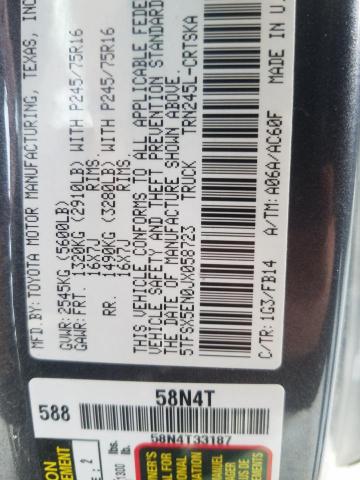 5TFSX5EN0JX058723 - 2018 TOYOTA TACOMA ACCESS CAB GRAY photo 10