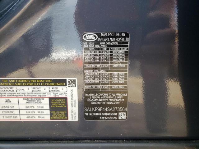 SALKP9F44SA273564 - 2025 LAND ROVER RANGE ROVE SE GRAY photo 13